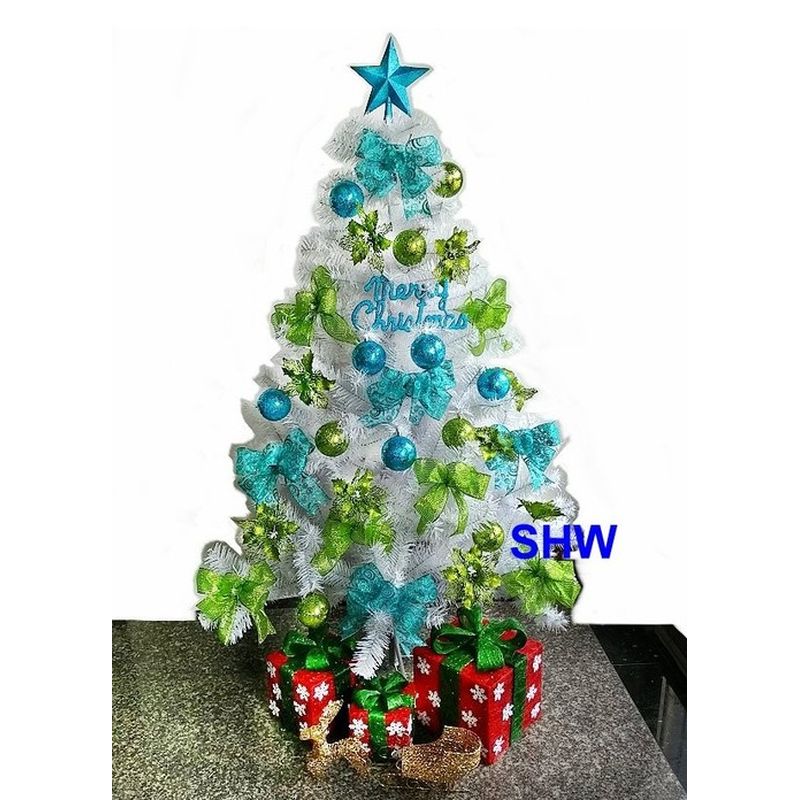 豪華松針聖誕樹 MIT-綠色+藍色系