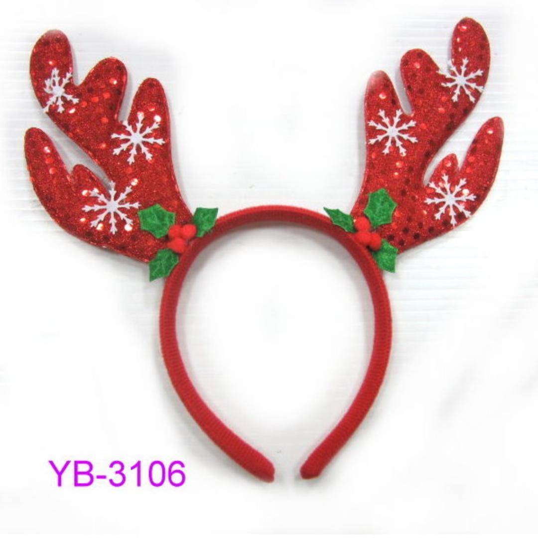 YB-3106 亮片雪花鹿角髮箍