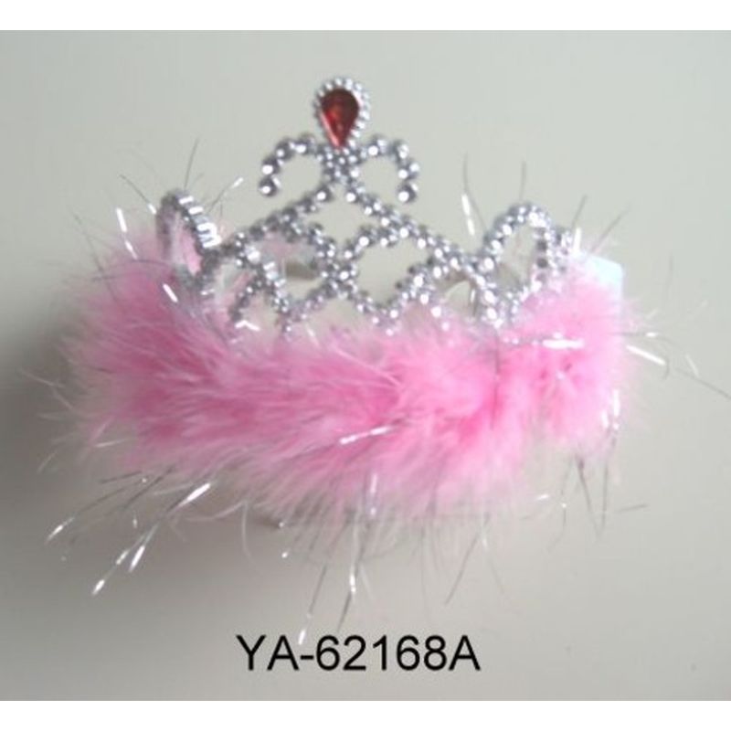 YA-62168A 粉紅羽毛皇冠