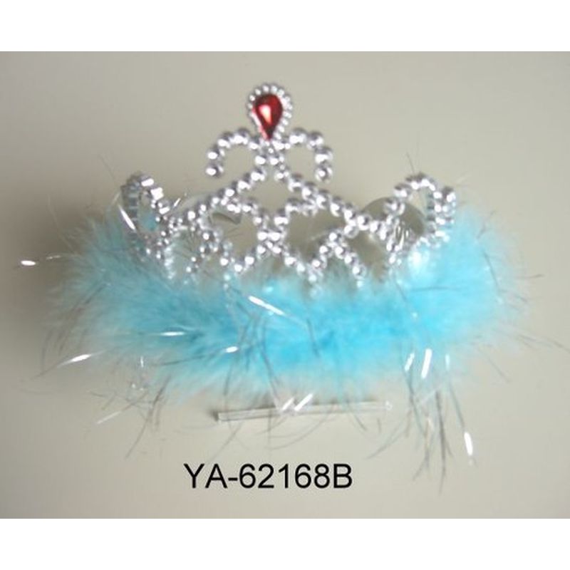 YA-62168B 淺藍色羽毛皇冠